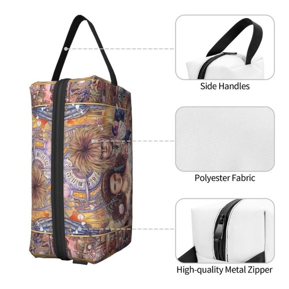 RARE Labyrinth Sarah & Jareth Travel Bag Jim Henson LARGE Cosmetics Toiletries - Picture 3 of 6